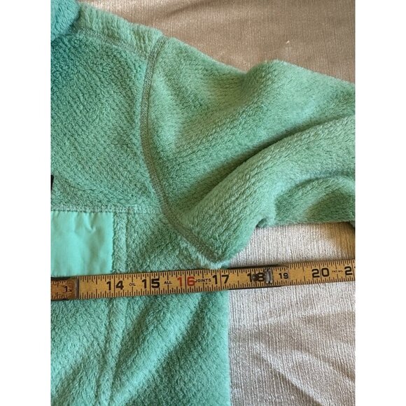 Patagonia Re-Tool Snap-T Pullover Womens Small Green Turquoise Fleece Pockets - Picture 3 of 6